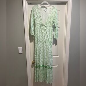 Green Patterned Women's Dress